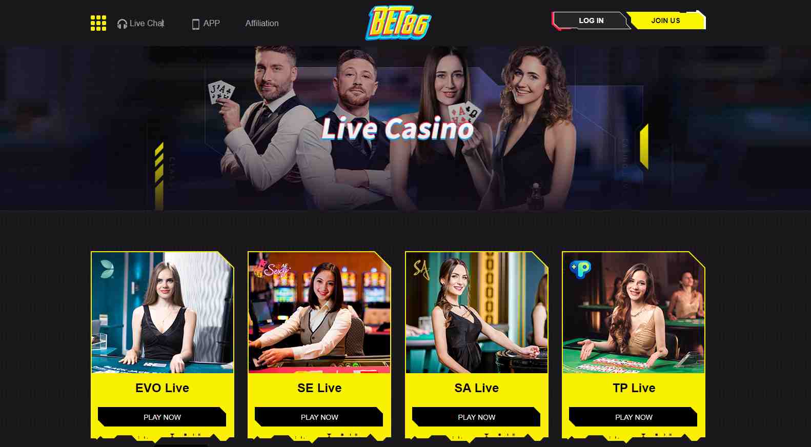 bet86 live live casino